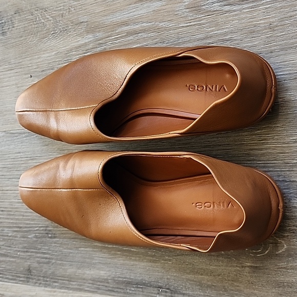 Vince Brown Leather women's Flats - Picture 2 of 11